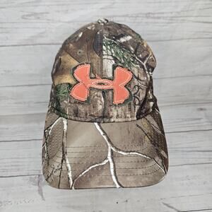 Under Armour Camo Polyester Strap Hat Adjustable Breathable Outdoors Hunting